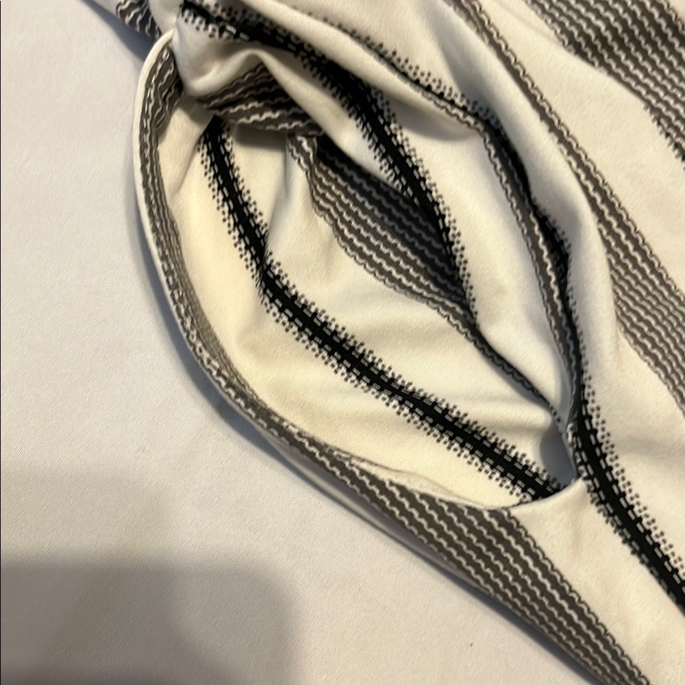Black and White Striped Palazzo Jumpsuit - Picture 7 of 12